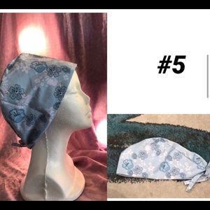 4 scrub caps: 5,6,7 & 9